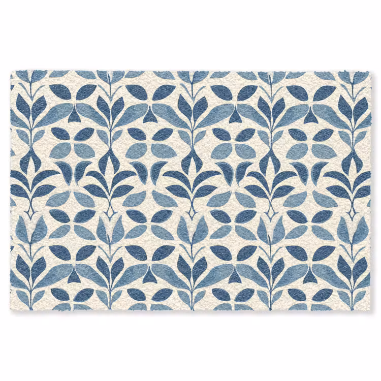 Flora - Modern - Blauw Vloerkleed Rechthoek klein 1091 -3d