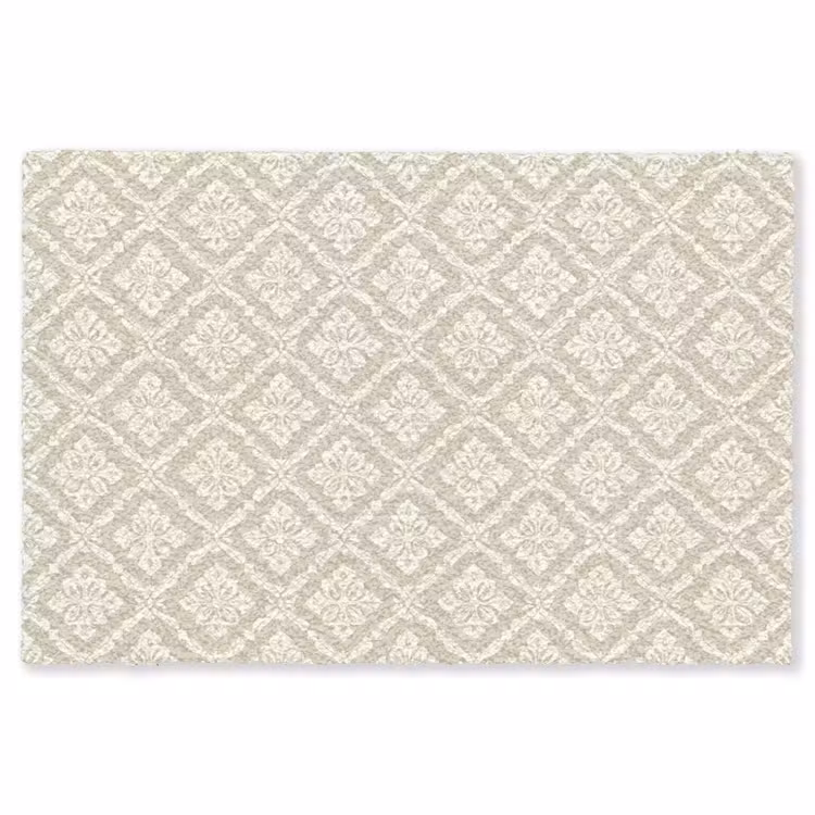 Floraal - Ornament - Beige Vloerkleed Rechthoek klein 1091 -3d