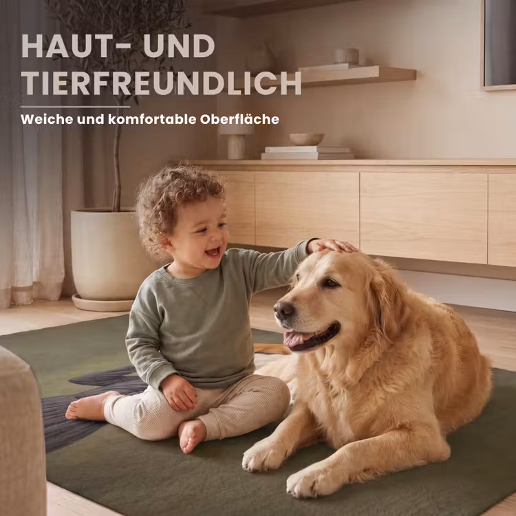 Vos - Surrealistisch - Groen Vloerkleed Rechthoek klein -uniquesellingpoint_zacht_DE