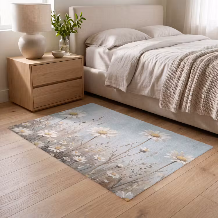 Madelief - Illustratie - Wit Vloerkleed Rechthoek klein -atmosphere_sfeer3_global