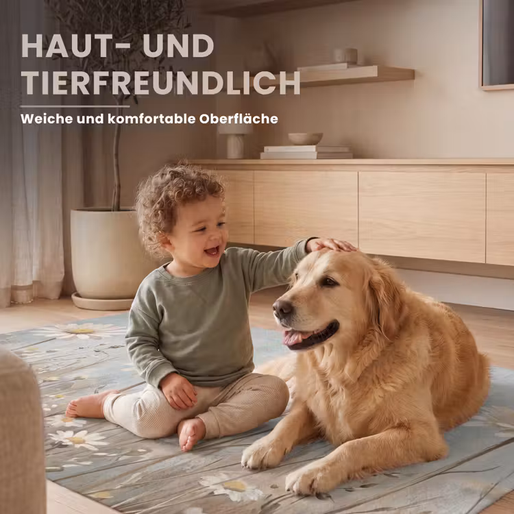 Madelief - Illustratie - Wit Vloerkleed Rechthoek klein -uniquesellingpoint_zacht_DE