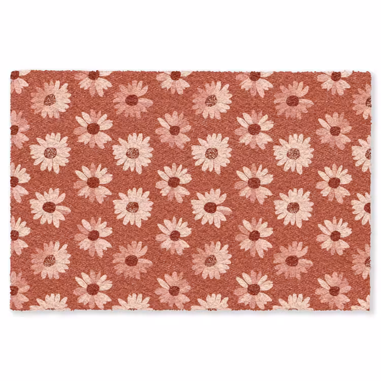 Madelief - Retro - Terracotta Vloerkleed Rechthoek klein 1091 -3d