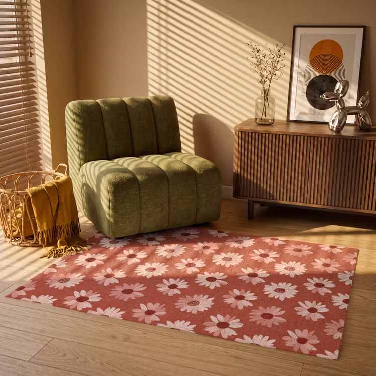 Madelief - Retro - Terracotta Vloerkleed Rechthoek klein 1091 -atmosphere_sfeer1_global