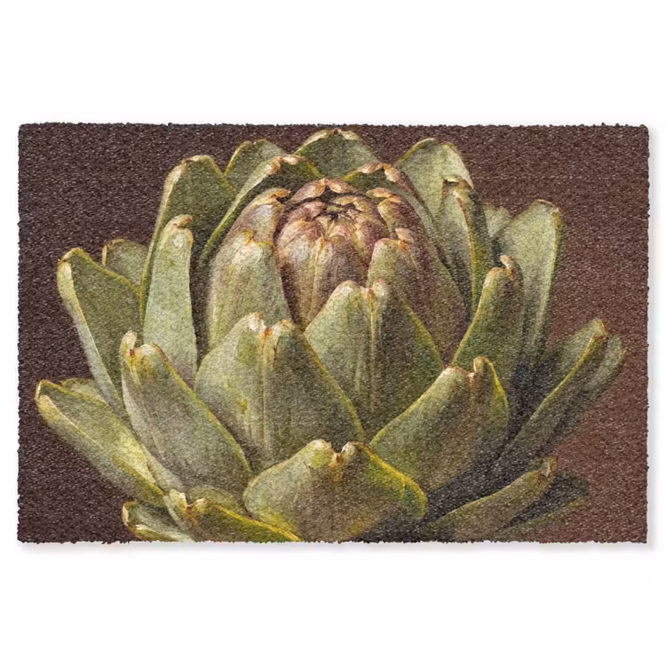 Teppich - Gemüse – Artischocke – Grün - Groente - Artisjok - Groen Vloerkleed Rechthoek klein