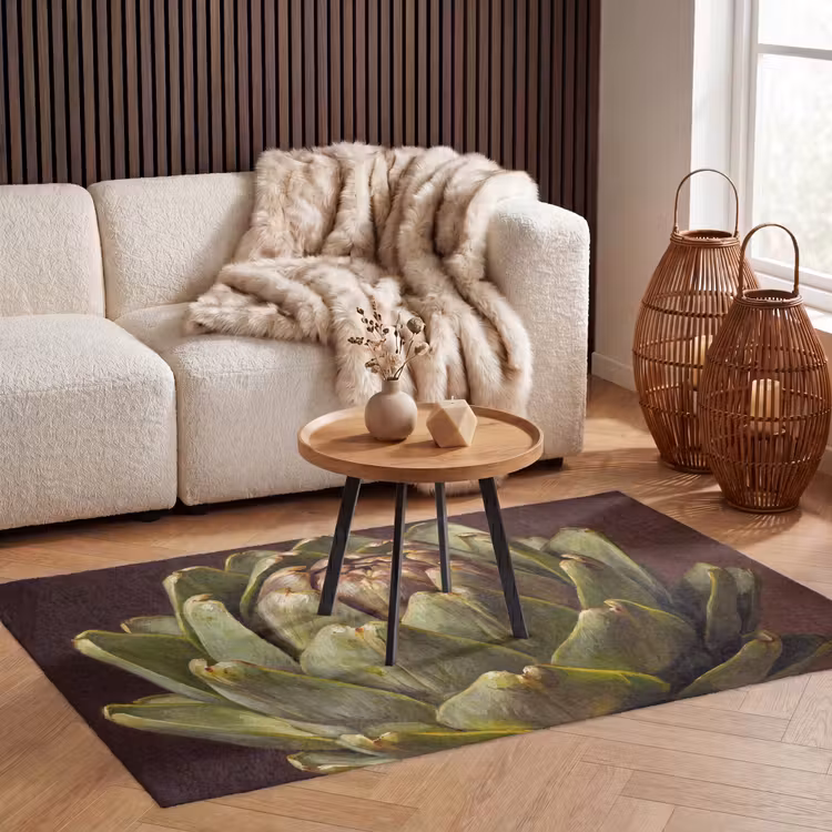 Teppich - Gemüse – Artischocke – Grün - Groente - Artisjok - Groen Vloerkleed Rechthoek klein