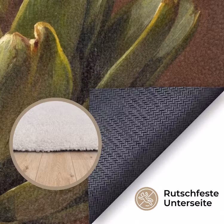 Teppich - Gemüse – Artischocke – Grün - Groente - Artisjok - Groen Vloerkleed Rechthoek klein