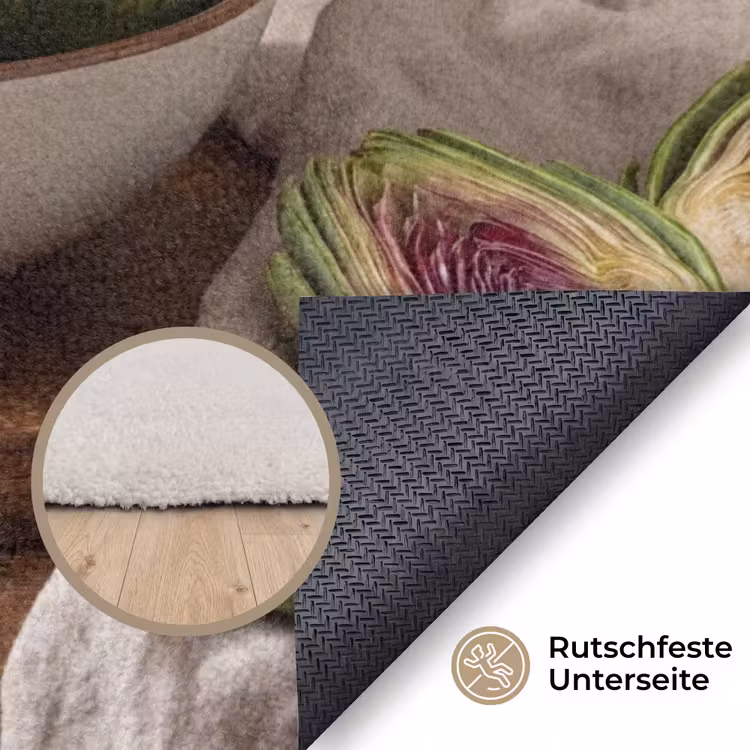 Teppich - Gemüse – Artischocke – Küche - Groenten - Artisjok - Keuken Vloerkleed Rechthoek klein