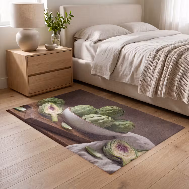 Teppich - Gemüse – Artischocke – Küche - Groenten - Artisjok - Keuken Vloerkleed Rechthoek klein