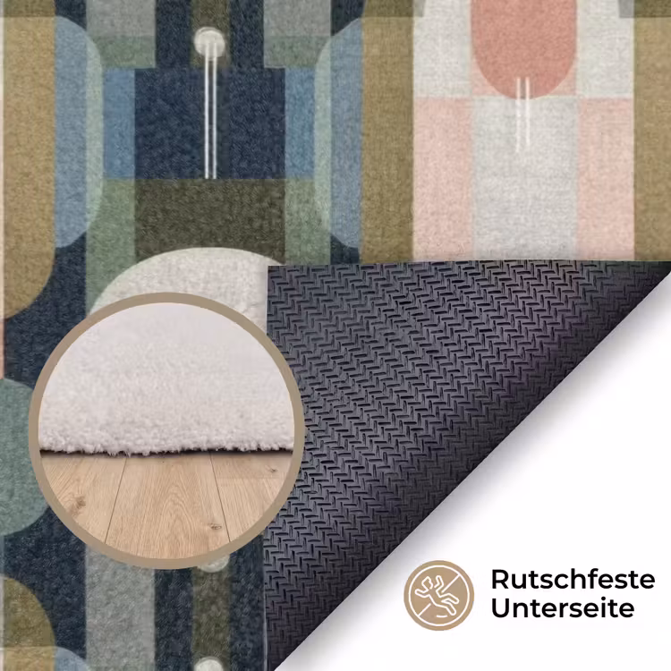 Geografisch - Modern - Kleurrijk Vloerkleed Rechthoek klein 1091 -uniquesellingpoint_antislip_DE_DE