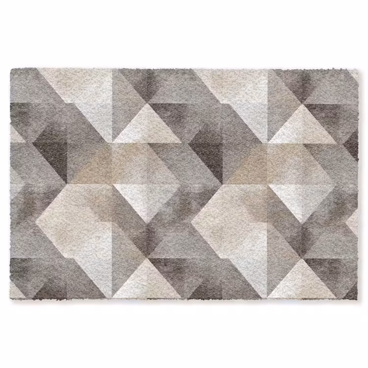 Geometrisch - Motief - Aardetinten Vloerkleed Rechthoek klein 1091 -3d