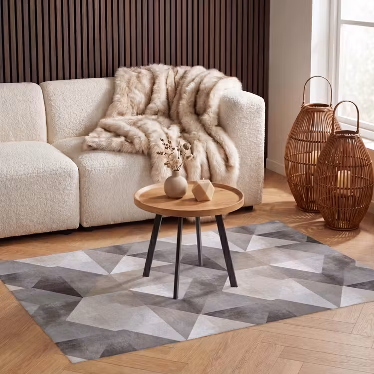 Geometrisch - Motief - Aardetinten Vloerkleed Rechthoek klein 1091 -atmosphere_sfeer2_global