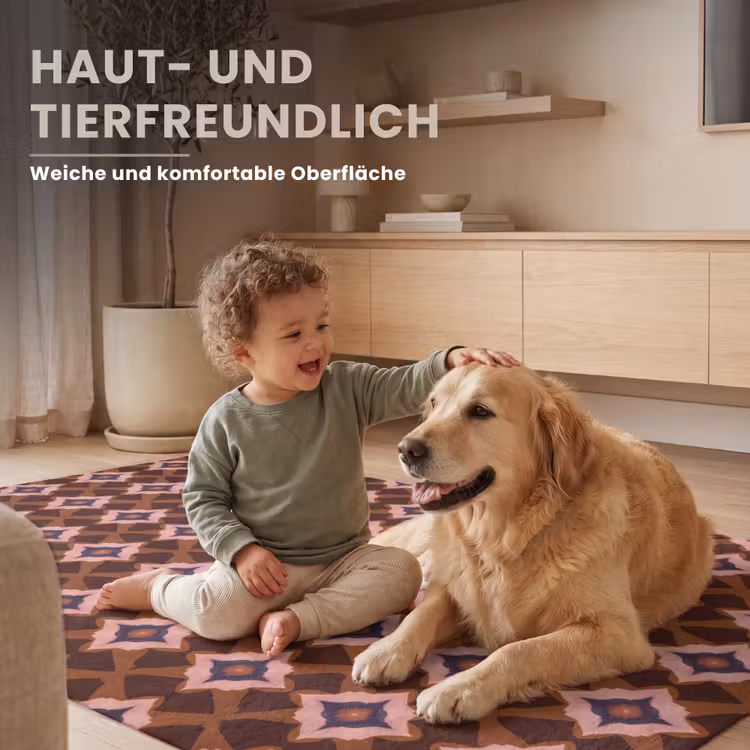 Geometrisch - Sierlijk - Bruin Vloerkleed Rechthoek klein 1091 -uniquesellingpoint_zacht_DE