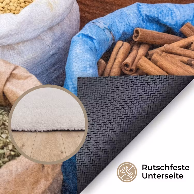 Teppich - Gewürze – Beutel – Markt - Kruiden - Zakken - Markt Vloerkleed Rechthoek klein