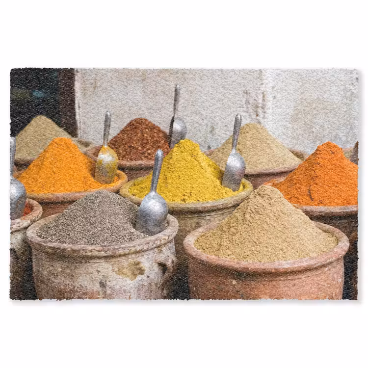Teppich - Gewürze – Gläser – Orientalisch - Kruiden - Potten - Oosters Vloerkleed Rechthoek klein
