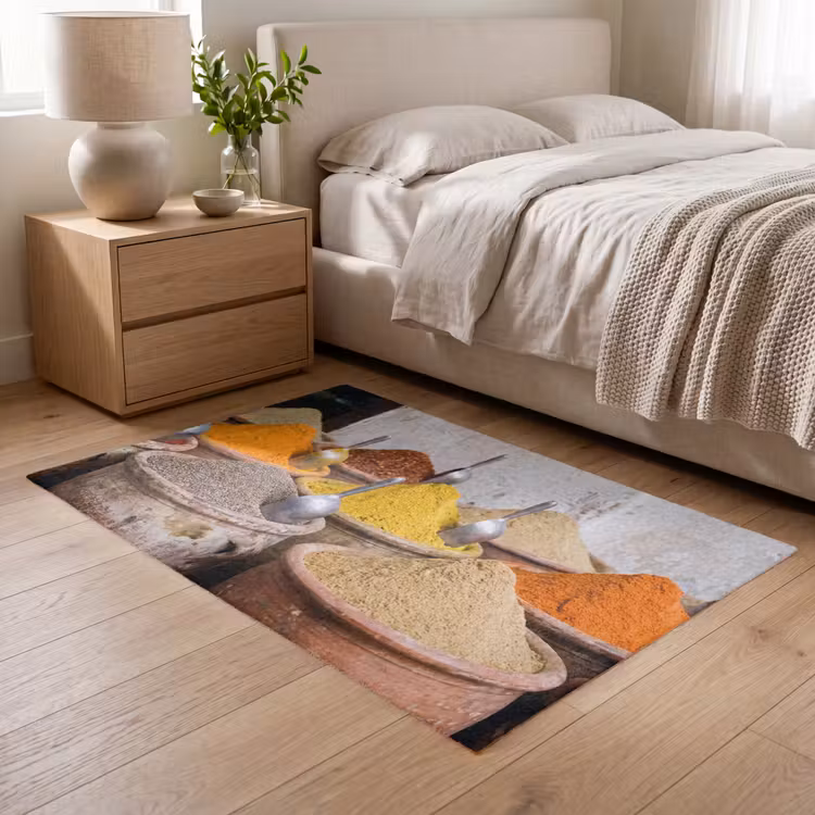 Teppich - Gewürze – Gläser – Orientalisch - Kruiden - Potten - Oosters Vloerkleed Rechthoek klein