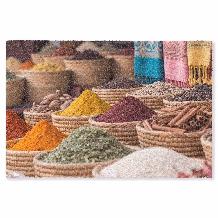 Teppich - Gewürze – Körbe – Orientalisch - Kruiden - Manden - Oosters Vloerkleed Rechthoek klein