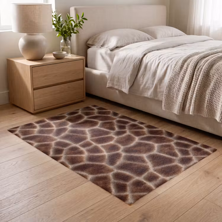 Giraf - Bruin - Vacht Vloerkleed Rechthoek klein 1091 -atmosphere_sfeer3_global