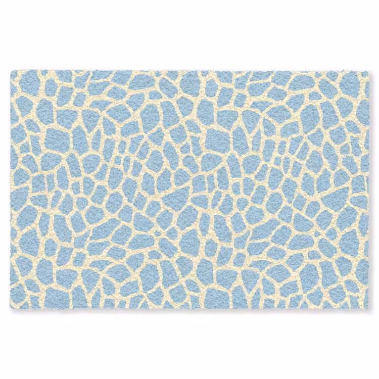 Giraf - Modern - Blauw Vloerkleed Rechthoek klein 1091 -3d