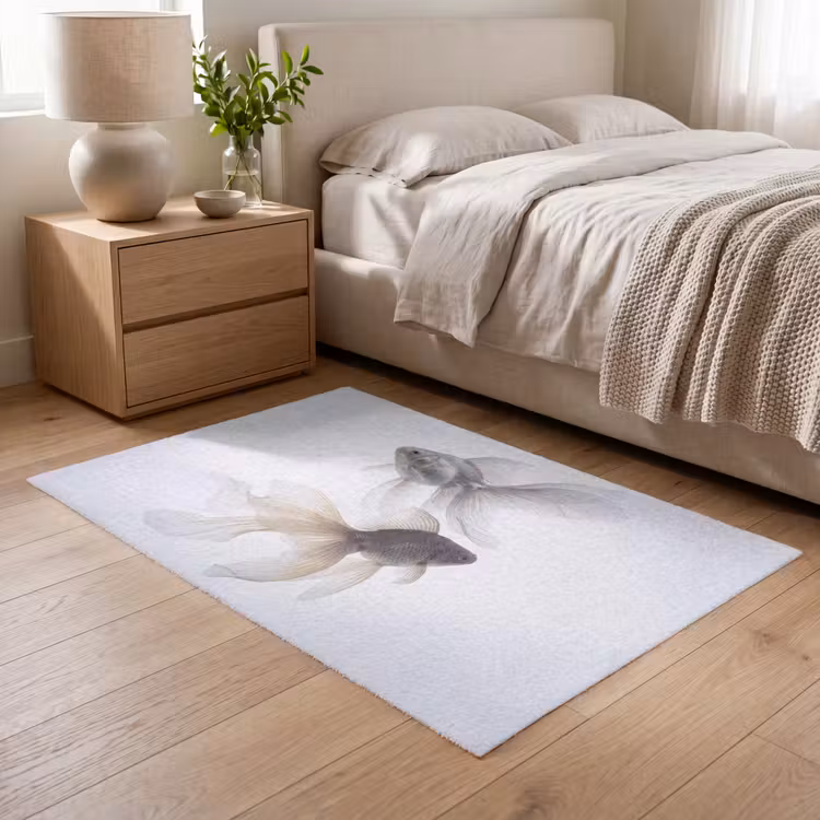 Goudvissen - Modern - Wit Vloerkleed Rechthoek klein -atmosphere_sfeer3_global