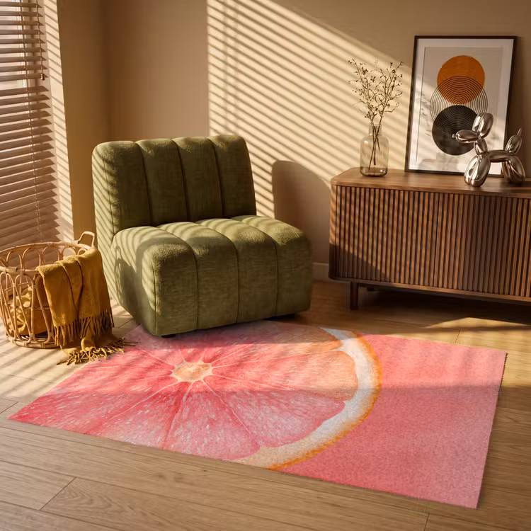 Grapefruit - Roze - Levendig Vloerkleed Rechthoek klein -atmosphere_sfeer1_global