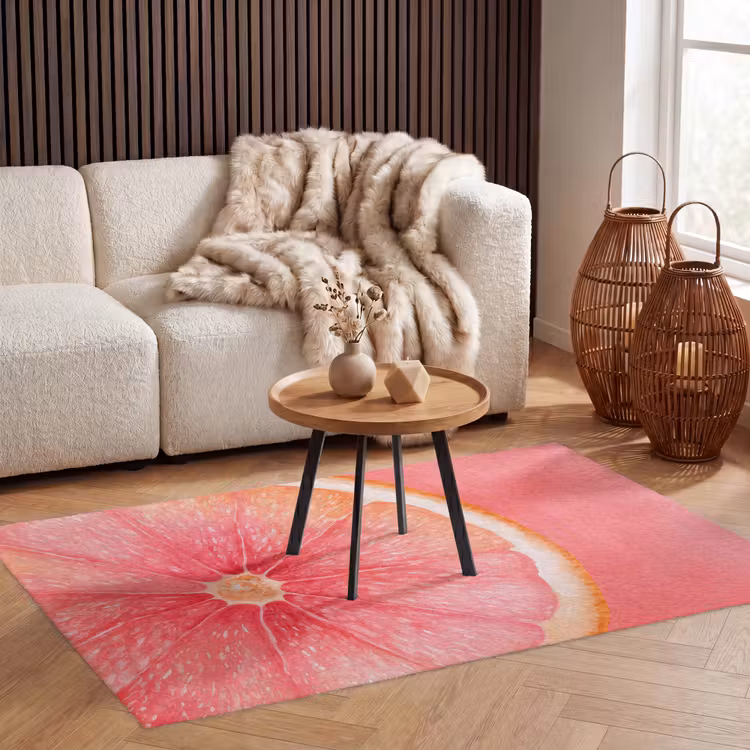 Grapefruit - Roze - Levendig Vloerkleed Rechthoek klein -atmosphere_sfeer2_global