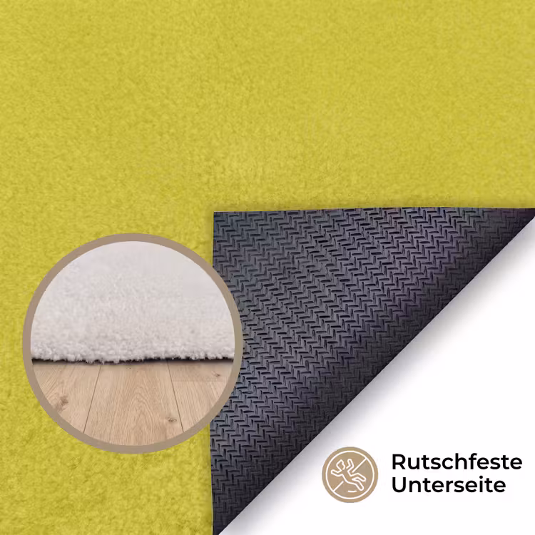 Groen - Hartjes - Wit Vloerkleed Rechthoek klein -uniquesellingpoint_antislip_DE_DE