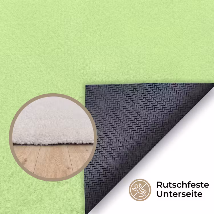 Groen - Neon - Quote Vloerkleed Rechthoek klein -uniquesellingpoint_antislip_DE_DE