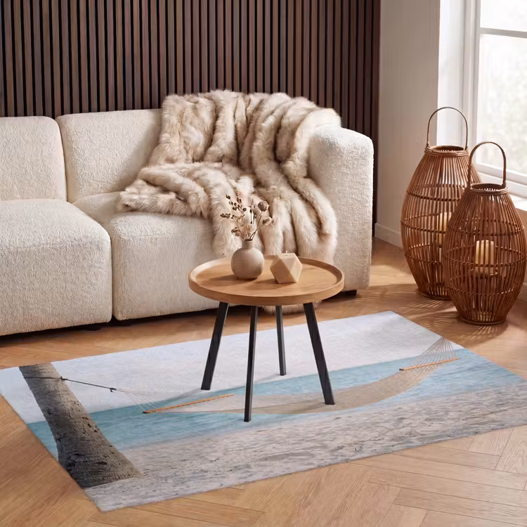 Hangmat - Strand - Wit Vloerkleed Rechthoek klein -atmosphere_sfeer2_global