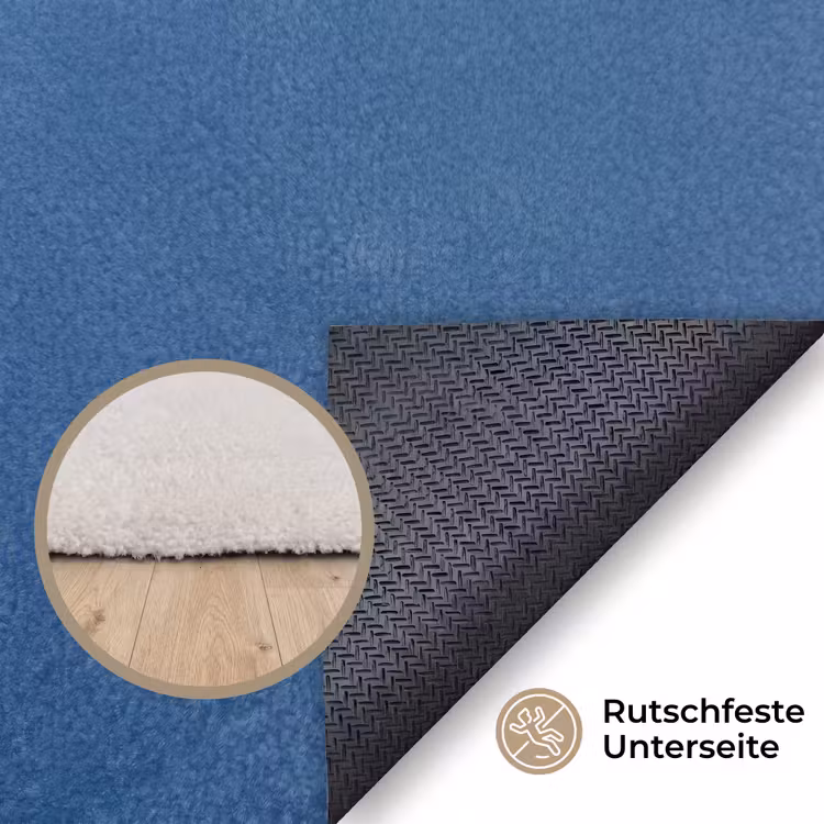 Portret - Klassiek - Wit - Blauw Vloerkleed Rechthoek klein -uniquesellingpoint_antislip_DE_DE