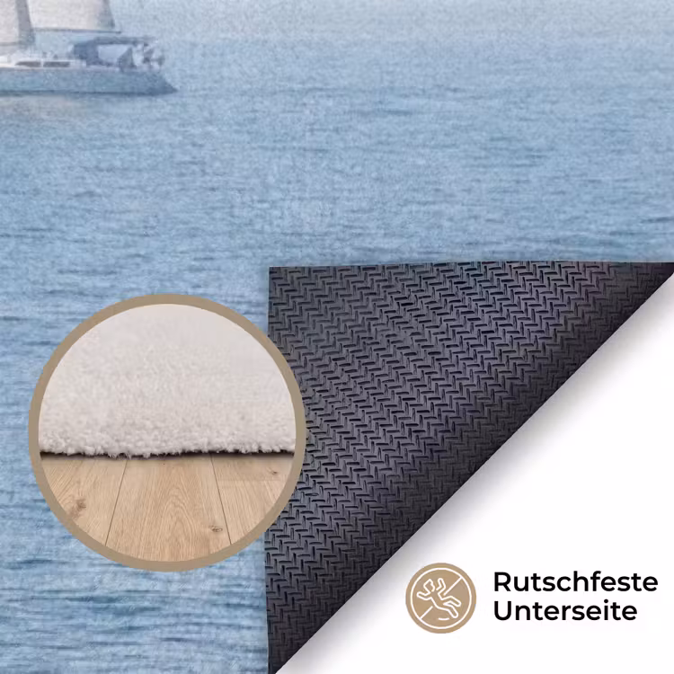 Horizon - Zeilboot - Zee Vloerkleed Rechthoek klein -uniquesellingpoint_antislip_DE_DE