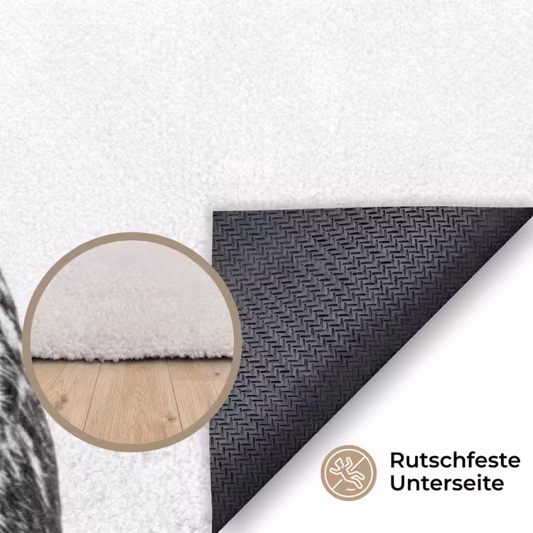 Honden - Bivakmuts - Zwart - wit Vloerkleed Rechthoek klein -uniquesellingpoint_antislip_DE_DE