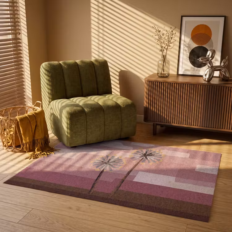 Illustratie - Bloemen - Vlakken - Abstract Vloerkleed Rechthoek klein -atmosphere_sfeer1_global