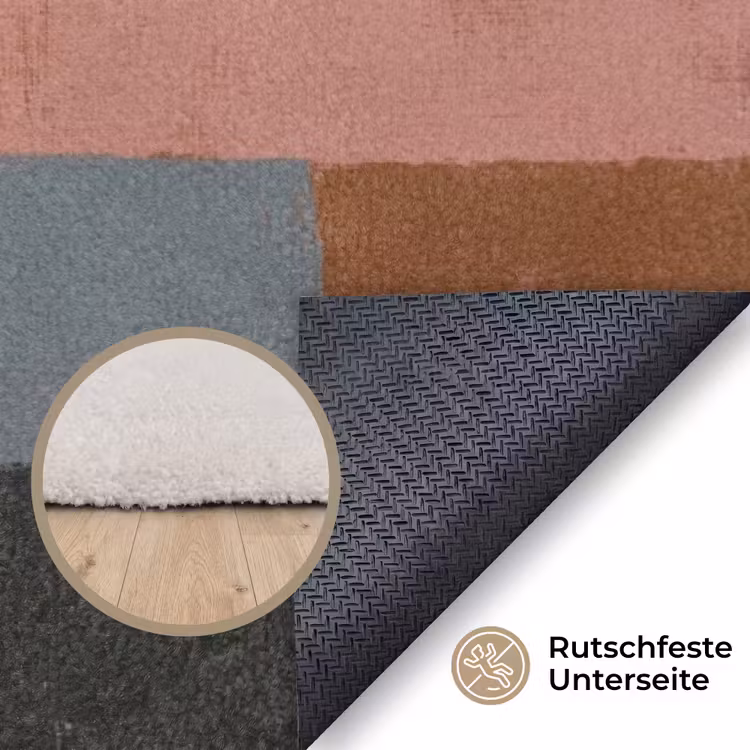 Illustratie - Vogel - Vlakken - Kleurrijk Vloerkleed Rechthoek klein -uniquesellingpoint_antislip_DE_DE