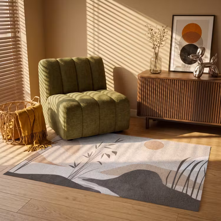 Japandi - Landschap - Beige Vloerkleed Rechthoek klein -atmosphere_sfeer1_global