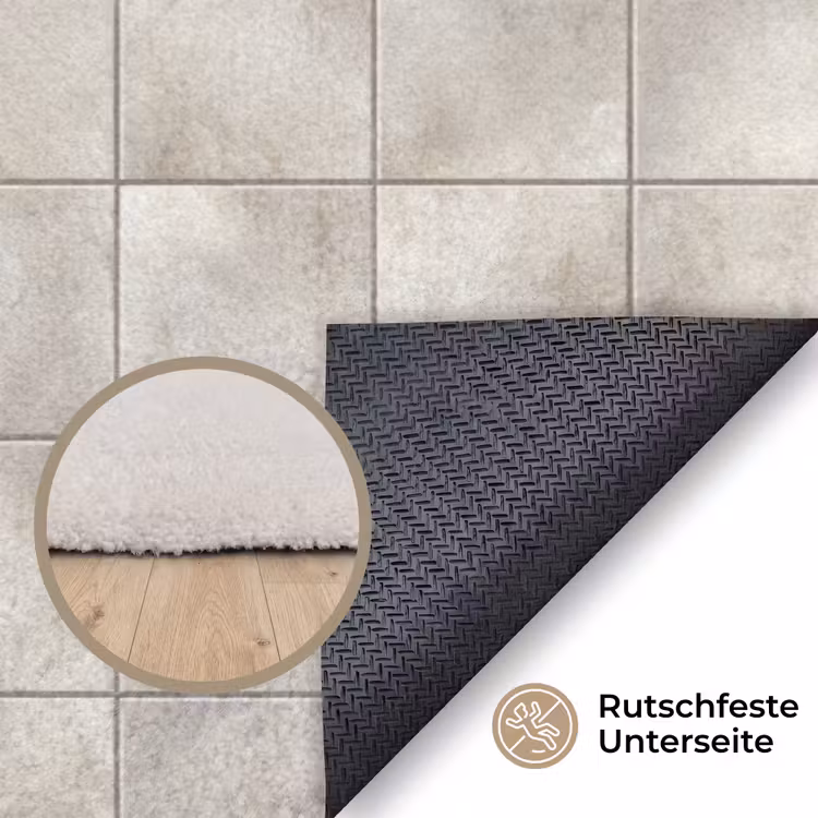 Tegels - Natuurlijk - Grijs Vloerkleed Rechthoek klein 1091 -uniquesellingpoint_antislip_DE_DE