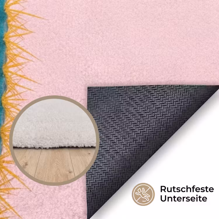 Cactussen - Modern - Pastel Vloerkleed Rechthoek klein -uniquesellingpoint_antislip_DE_DE