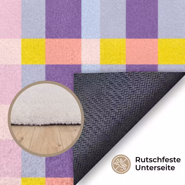 Ruit - Patroon - Kleurrijk Vloerkleed Rechthoek klein 1091 -uniquesellingpoint_antislip_DE_DE