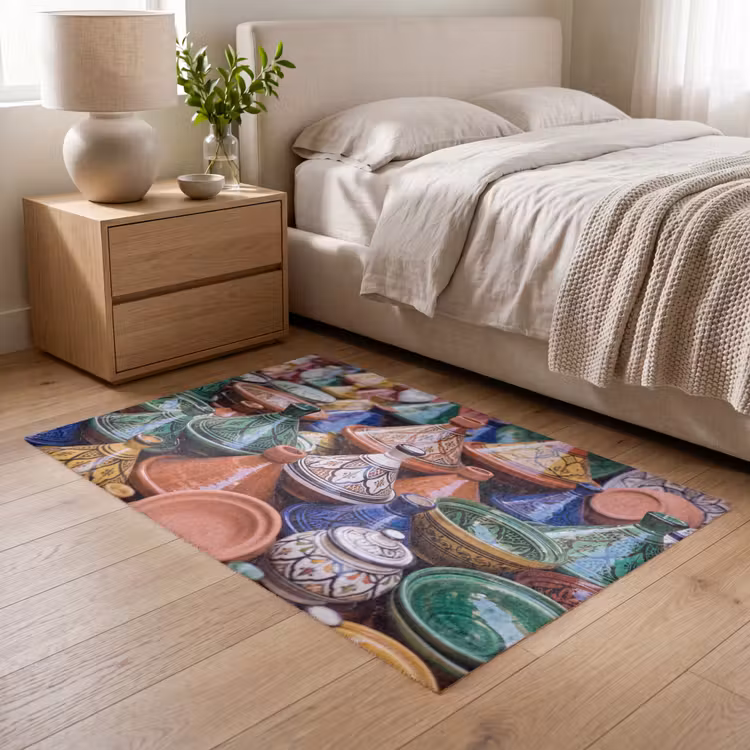 Teppich - Keramik – Bunt – Muster - Aardewerk - Kleurrijk - Patroon Vloerkleed Rechthoek klein