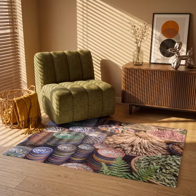 Teppich - Keramik – Orientalisch – Farbenfroh - Aardewerk - Oosters - Kleurrijk Vloerkleed Rechthoek klein