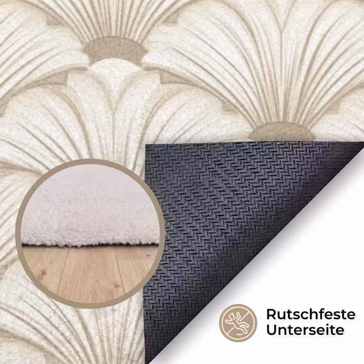 Klassiek - Art - Beige Vloerkleed Rechthoek klein 1091 -uniquesellingpoint_antislip_DE_DE