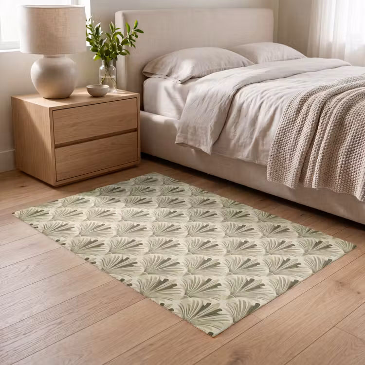 Klassiek - Waaier - Groen Vloerkleed Rechthoek klein 1091 -atmosphere_sfeer3_global