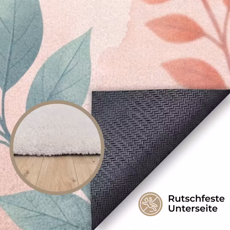Kolibrie - Vliegen - Natuur - Illustratie - Kleurrijk Vloerkleed Rechthoek klein -uniquesellingpoint_antislip_DE_DE