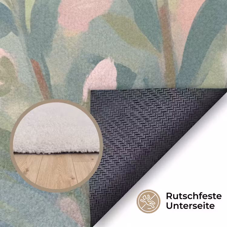 Kolibrie - Illustratie - Kleurrijk Vloerkleed Rechthoek klein -uniquesellingpoint_antislip_DE_DE