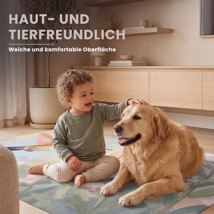 Kolibrie - Illustratie - Kleurrijk Vloerkleed Rechthoek klein -uniquesellingpoint_zacht_DE