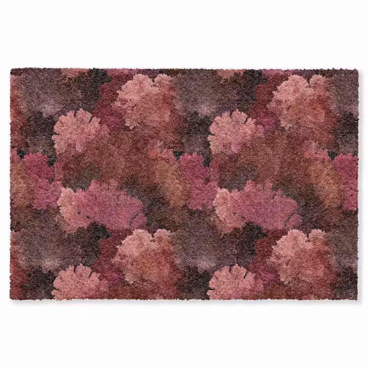 Koraal - Textuur - Kleurrijk Vloerkleed Rechthoek klein 1091 -3d