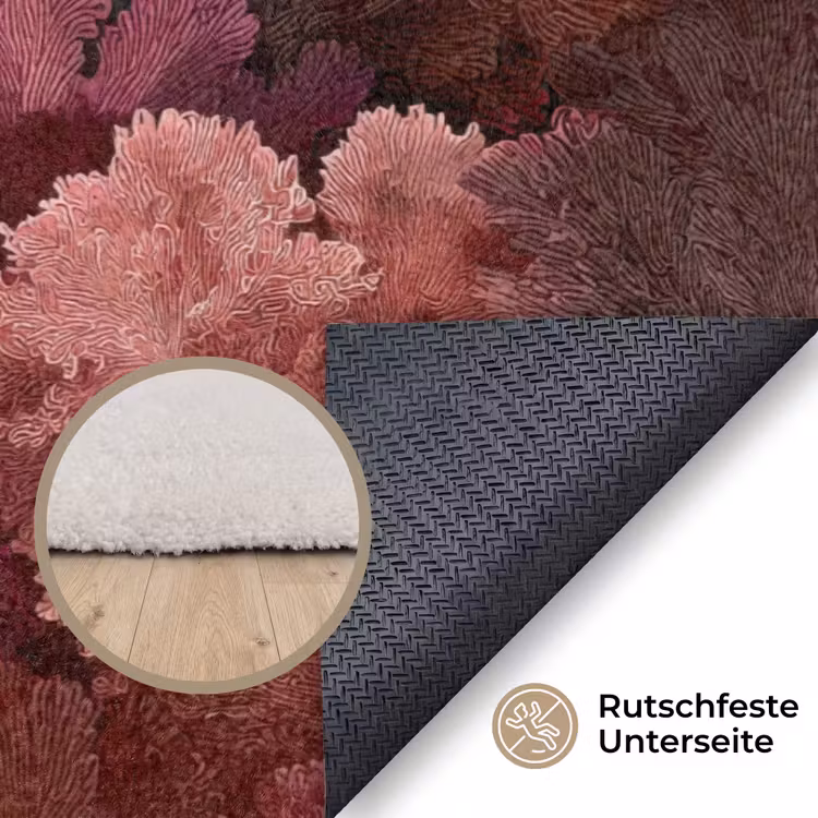 Koraal - Textuur - Kleurrijk Vloerkleed Rechthoek klein 1091 -uniquesellingpoint_antislip_DE_DE