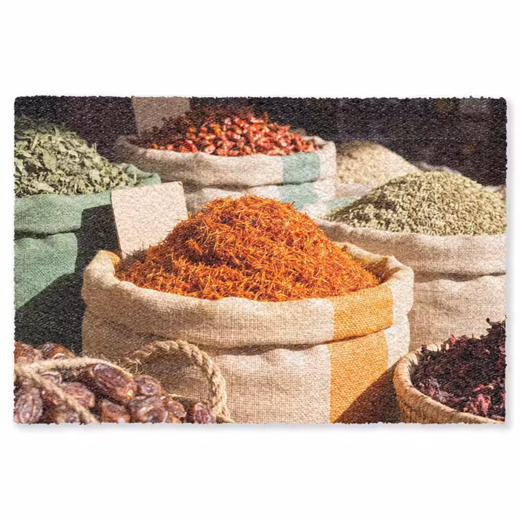 Teppich - Kräuter – Markt – Farbenfroh - Kruiden - Markt - Kleurrijk Vloerkleed Rechthoek klein