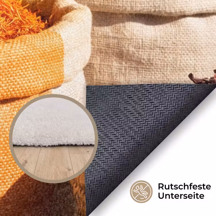 Teppich - Kräuter – Markt – Farbenfroh - Kruiden - Markt - Kleurrijk Vloerkleed Rechthoek klein
