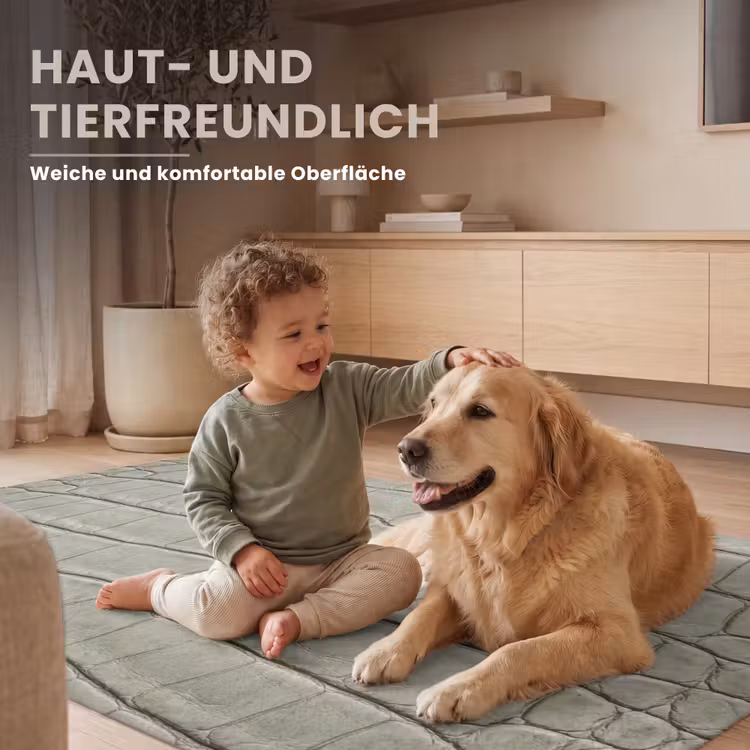 Krokodillenleer - Schubben - Groen Vloerkleed Rechthoek klein -uniquesellingpoint_USP_zachtDE_DE