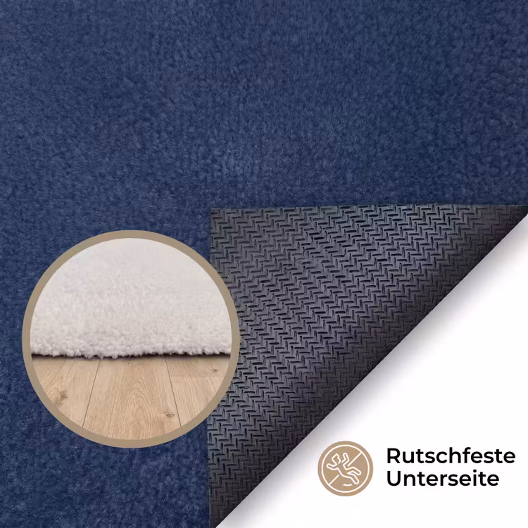 Koe - Delfts - Blauw - Artistiek Vloerkleed Rechthoek klein -uniquesellingpoint_antislip_DE_DE